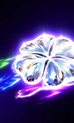 Slot-Cover mit leuchtender Diamantblume